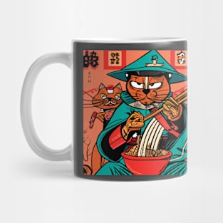 Samurai Cat with Sidekick Mug